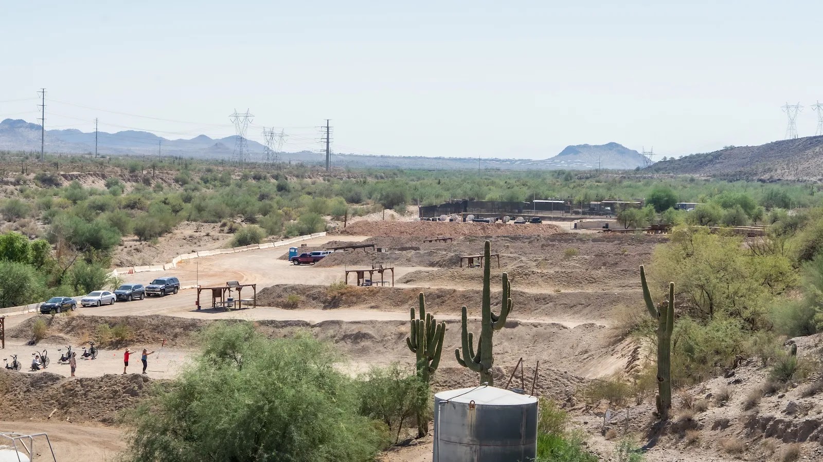 image1 Aerial view of Cowtown Range's 80-acre high-desert outdoor shooting bays and long-range terrain in Peoria, AZ.